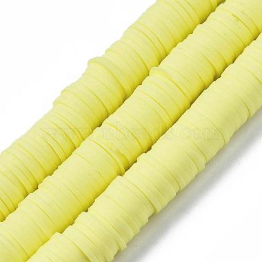 Champagne Yellow Disc Polymer Clay Beads