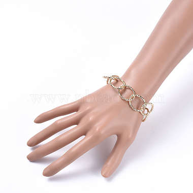 Алюминиевые текстурированные браслеты и ожерелья-цепочки(SJEW-JS01094-03)-6
