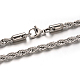 304 Stainless Steel Rope Chain Necklaces(NJEW-M151-26)-2