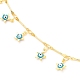 Star Evil Eye Charm Bracelets & Necklaces Jewelry Sets(SJEW-JS01135)-4