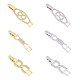 6Pcs 3 Styles 2 Colors Rack Plating Brass Clear Cubic Zirconia Watch Band Clasps(KK-FH0007-36)-1