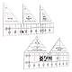 2Pcs 2 Style Acrylic Quilting Rulers(DIY-AR0002-56)-1