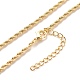 Brass Twist Rope Chains Necklace for Women(X-NJEW-P265-15G)-1