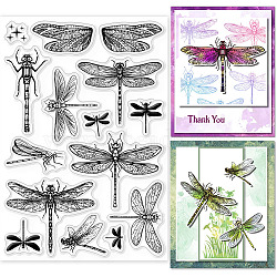 Custom PVC Plastic Clear Stamps, for DIY Scrapbooking, Photo Album Decorative, Cards Making, Dragonfly, 160x110x3mm(DIY-WH0448-0488)