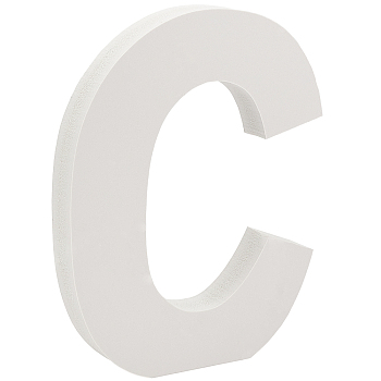 Gorgecraft Wooden Letter Ornaments, for DIY Craft, Home Decor, Letter.C, C: 150x125x15mm
