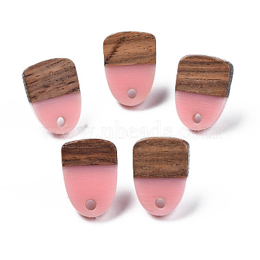 Accessoires de boucles d'oreilles en résine et bois de noyer(MAK-N032-026A)-3