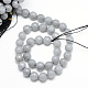 Natürliche weiße Jade Perlenstränge(G-R346-8mm-10)-3
