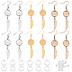 6 Pairs 6 Color Blank Clear Glass Dome Dangle Earrings(EJEW-AB00013)-1