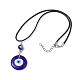 Evil Eye Lampwork Anhänger Halskette(NJEW-JN04504-02)-4