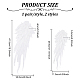 2 Pairs 2 Style Angel Wing Polyester Embroidery Lace Appliques(DIY-FG0003-89B)-2