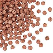 Undyed Natural Rudraksha Beads, Round, Sienna, 8~9.5x7~9.5mm, Hole: 1.2mm(WOOD-DC0001-01)