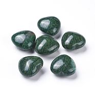 Natural African Jade Heart Love Stone, Pocket Palm Stone for Reiki Balancing, 25x24~26x13~15mm(G-K290-17)