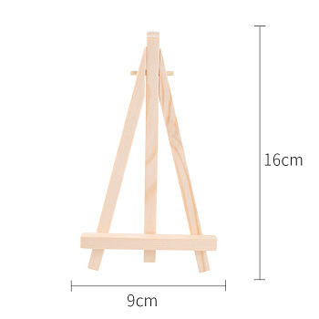 Folding Pine Wood Tabletop Easel,  Painting Display Easel, Bisque, 16x8cm