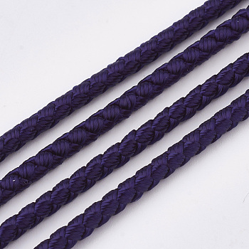 Acrylic Fiber Cords, Indigo, 3mm, about 6.56 yards(6m)/roll
