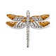 Platinum Alloy Enamel Dragonfly Big Pendants(ENAM-J033-09P)-1