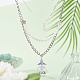 48Pcs 8 Color Glass Pearl Bead Angel Pendants(PALLOY-HY0001-02)-4