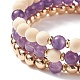 Ensemble de bracelets extensibles en perles de style bois naturel(BJEW-JB08497)-5