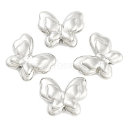 CCB Plastic Beads, Butterfly, Platinum, 17.5x21x6mm, Hole: 1.8mm, about 472pcs/500g(CCB-S164-61P)