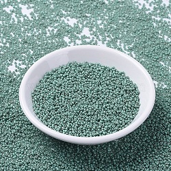 MIYUKI Round Rocailles Beads, Japanese Seed Beads, 11/0, (RR2028) Matte Opaque Sea Foam Luster, 11/0, 2x1.3mm, Hole: 0.8mm, about 5500pcs/50g(SEED-X0054-RR2028)