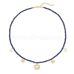 Lapis Lazuli Bead Necklaces, Bib Chain Necklace(RX5891-1)