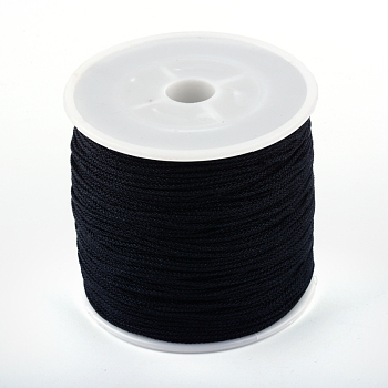 Chinese Knot Nylon Thread, Black, 0.8mm, about 98.42 yards(90m)/roll