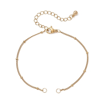 304 Stainless Steel Satellite Chain Bracelet Making, Golden, 6.69 inch(17cm)
