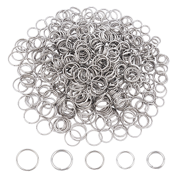 500pcs 5 Style 304 Stainless Steel Split Rings, Double Loops Jump Rings, Stainless Steel Color, 12x2mm, 100pcs/style
