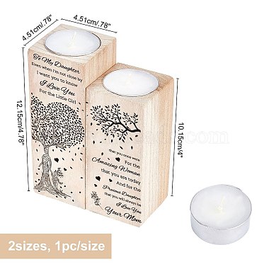 SUPERDANT Wooden Candle Holder and Candles Set(AJEW-SD0001-13H)-2