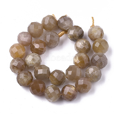 Natural Sunstone Beads Strands(G-S345-8mm-009)-2