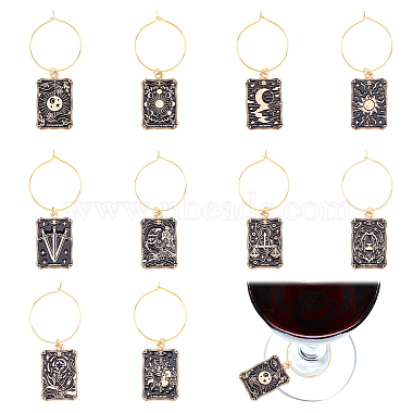 Black Alloy Wine Glass Charms