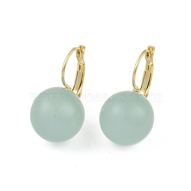 Brass with Resin Round Hoop Earrings(EJEW-Q391-09G-02)-2