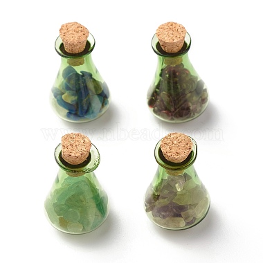 Glass Wishing Bottle Decorations(AJEW-JD00006-02)-2