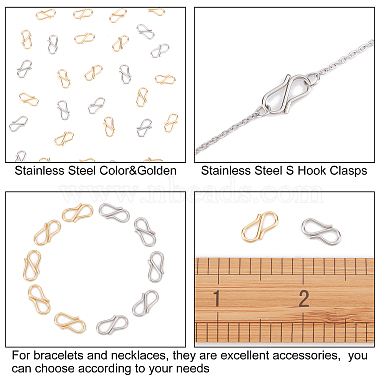 304 Stainless Steel S Hook Clasps(STAS-UN0010-03)-4
