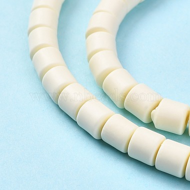 Polymer Clay Bead Strands, Column, Teal, 5~7x6mm, Hole: 1.5~2mm, about  61~69pcs/strand, 15.74 inch