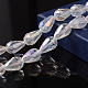 Brins de perles de verre galvanoplastie en forme de larme à facettes(X-EGLA-D015-15x10mm-01)-1