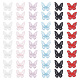 Craspire 48pcs 6 couleurs dentelle papillon pinces à cheveux alligator(PHAR-CP0001-15)-1