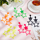 5 Pairs 5 Colors Hollow Star Acrylic Dangle Stud Earrings for Woman(EJEW-AN0004-10)-7