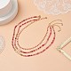 Natural Rose Quartz & Agate Beaded Necklaces Sets for Women(NJEW-JN04129)-5