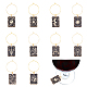 Tarot Cards Alloy Enamel Wine Glass Charms(AJEW-DC0001-36)-1