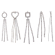 20pcs 5 style Brass Crystal Rhinestone Cup Chain Big Tassel Pendants(KK-HY0003-10)-1