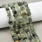 Natural Prehnite Beads Strands, Nuggets, Tumbled Stone, 9~10x8~9x4~6.5mm, Hole: 0.8mm, about 54~55pcs/strand, 15.16''~15.35''(38.5~39cm)(G-P617-B01-01)