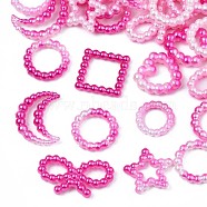 Spray Paint ABS Plastic Cabochons, Star & Square & Ring & Heart & Bowknot, Camel, 10~15x10~18.5x2~3mm(KY-S169-01D)