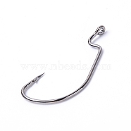Stainless Steel Steel Hooks, Fishing Accessories, Stainless Steel Color, 33x18.5x1mm, Hole: 1mm(FIND-WH0069-14B)