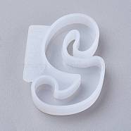 Letter DIY Silicone Molds, For UV Resin, Epoxy Resin Jewelry Making, Letter.S,  48x36x8mm, Inner Diameter: 44x25mm(X-DIY-I034-08S)