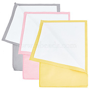 3Pcs 3 Colors 4 Layers Silver Polishing Cloth, Jewelry Cleaning Cloth, Sterling Silver Anti-Tarnish Cleaner, Rectangle, Mixed Color, 28x17.8x0.2cm, 1pc/color(TOOL-BBC0001-02)