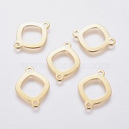 201 Stainless Steel Links connectors, Rhombus, Golden, 19x14x0.8mm, Hole: 1.6mm(X-STAS-L234-100G)