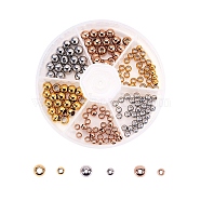 304 Stainless Steel Beads, Round, Mixed Color, 150pcs/box(STAS-CJ0001-98)