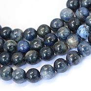 Natural Sodalite Round Bead Strands, 8~8.5mm, Hole: 1mm, about 47pcs/strand, 15.5 inch(X-G-E334-8mm-16)