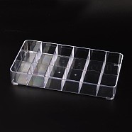 (Defective Closeout Sale), Plastic Bead Containers, Rectangle, Clear, 290x165x47mm(CON-XCP004-07)