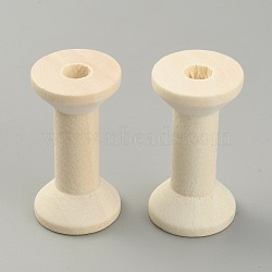 Wooden Empty Spools for Wire, Thread Bobbins, BurlyWood, 4x2.05cm(TOOL-WH0125-53F)